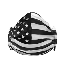 Load image into Gallery viewer, LTAD 7325 BxW American Flag Premium face mask