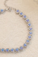 Load image into Gallery viewer, 925 Sterling Silver Opal Heart Bracelet