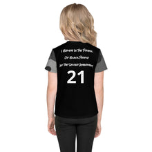 Load image into Gallery viewer, LTAD Black Power (Kidspiration) SA Kids crew neck t-shirt - LTA521 (5ive Twenty One Clothing LLC)
