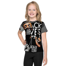 Load image into Gallery viewer, LTAD Black Power (Kidspiration) SA Kids crew neck t-shirt - LTA521 (5ive Twenty One Clothing LLC)
