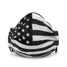Load image into Gallery viewer, LTAD 7325 BxW American Flag Premium face mask - LTA521 (5ive Twenty One Clothing LLC)
